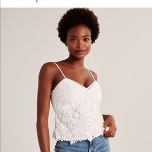 Abercrombie & Fitch Lace Peplum Cami - Sz S